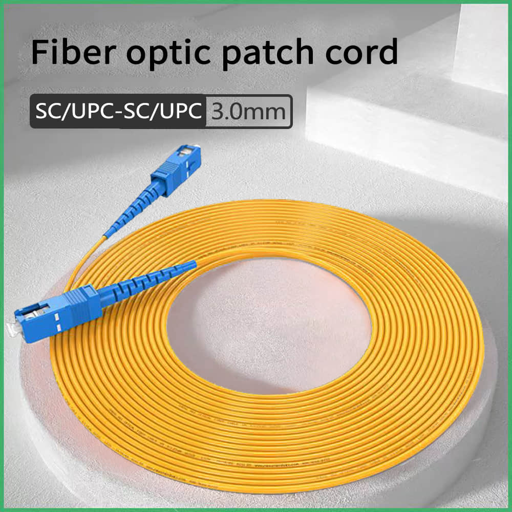 Fiber Optic Patch Cable SCUPC-SCUPC FTTH Fibra Optica  Single Mode Indoor Patch Cord Extension Cable