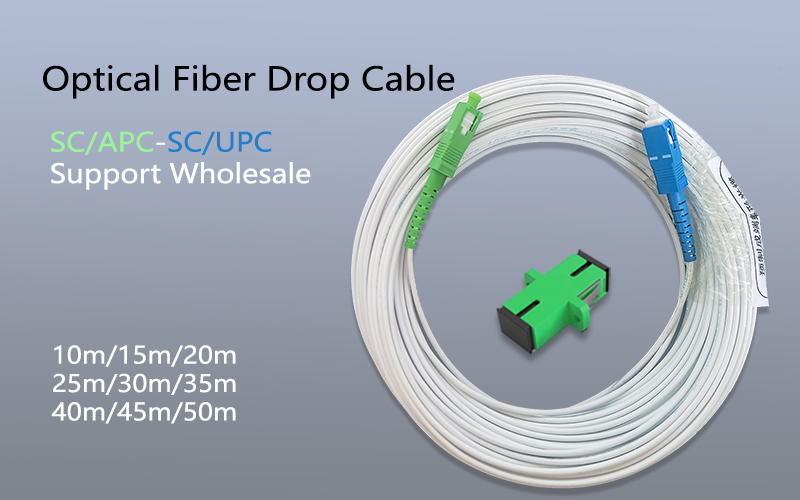 SC/APC-SC/UPC Fiber Optic Drop Extension Cable Simplex FTTH Indoor Drop Cable Patch Cord