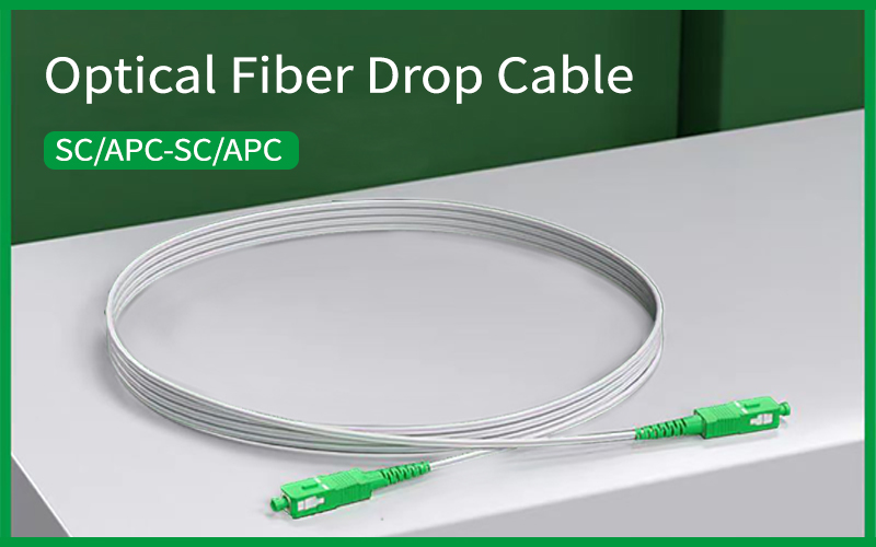 Indoor Drop Fiber Optic Patch Cord FTTH SC/APC-SC/APC Fiber Drop Cable Single Mode 