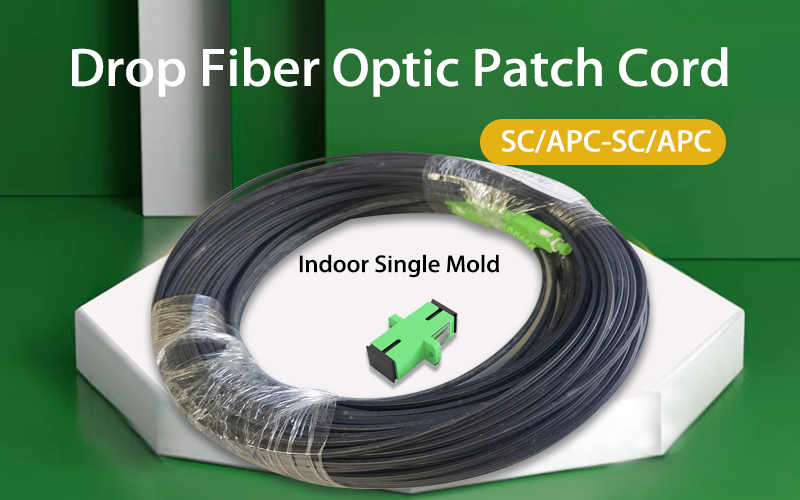 Indoor Drop Cable Fiber Optic Patch Cord  Simplex Core SC/APC-SC/APC Drop Cable 