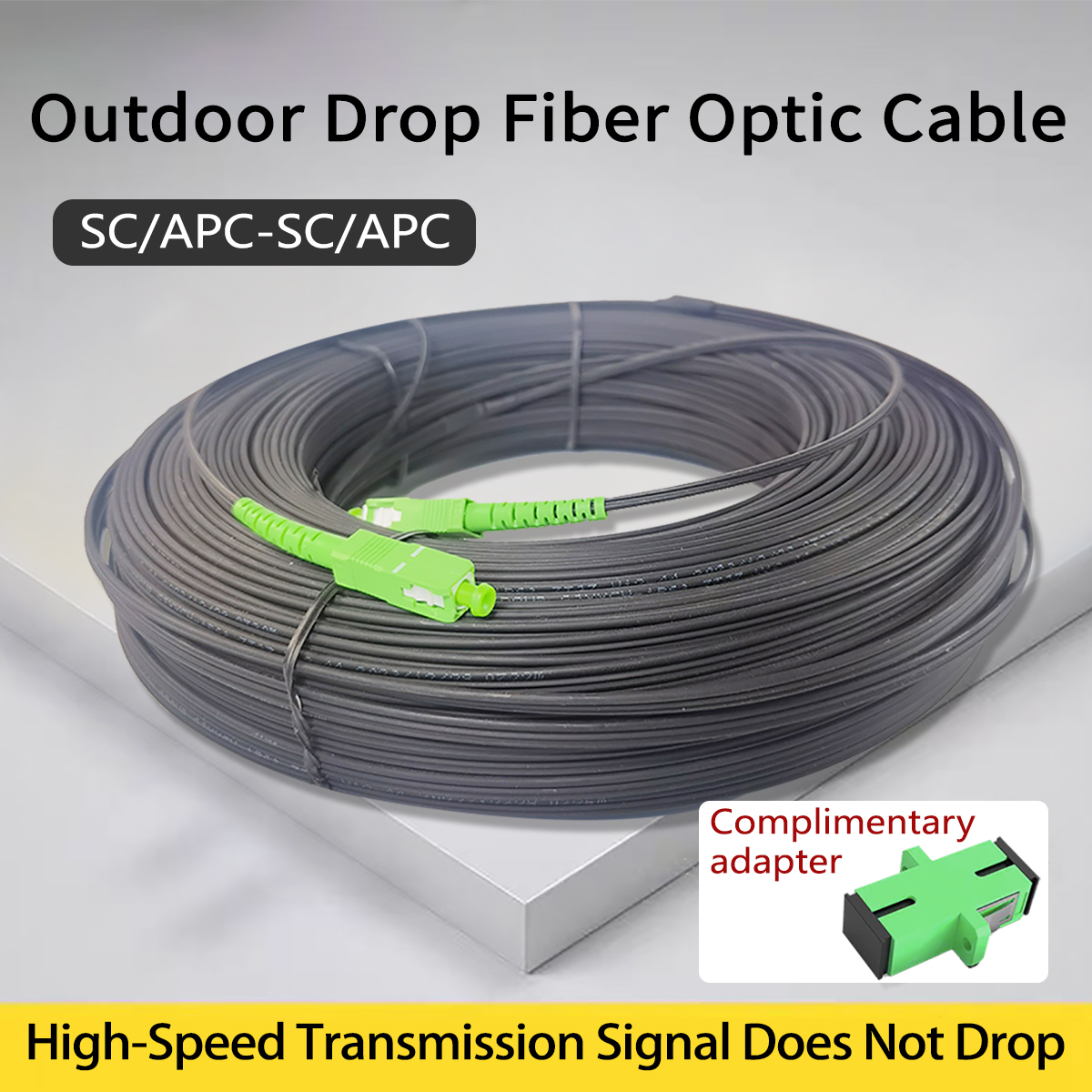 SC/APC-SC/APC Outdoor Drop Fiber Optic Cable FTTH Optical Fiber Connectors