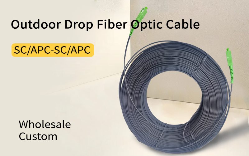 SC/APC-SC/APC Outdoor Drop Fiber Optic Cable FTTH Optical Fiber Connectors
