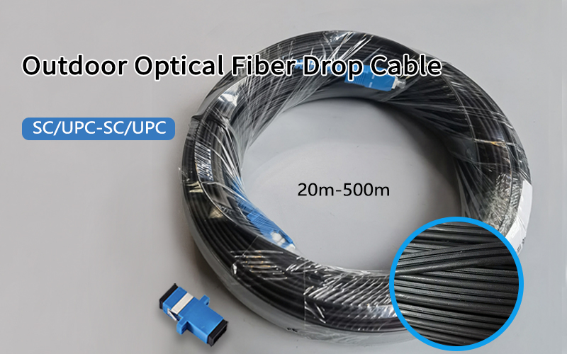Outdoor Drop Fiber Optic Cable 20M-500M FTTH SC/UPC-SC/UPC Fiber Optic Patch Cord Cable 