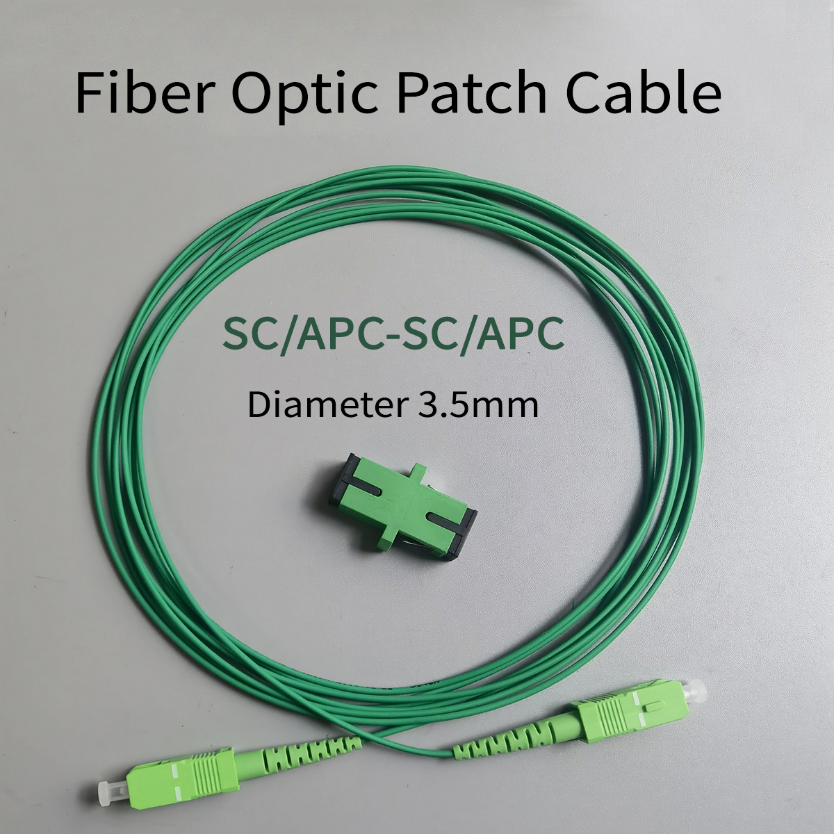  Fiber Optic Patch Cable SC/APC-SC/APC Single Mode Simplex Core G657A2 1.6mm L:3.5M 