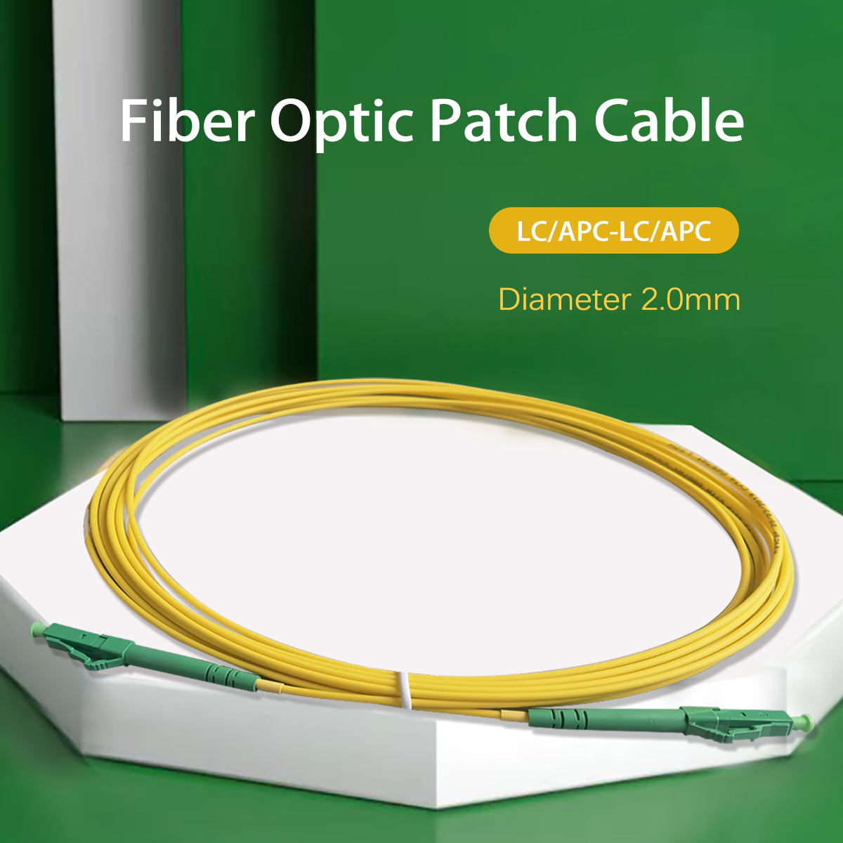 Fiber Optic Internet Cable LSZH G657A2 Single Mode LC/APC-LC/APC FTTH Optical Fiber Connectors