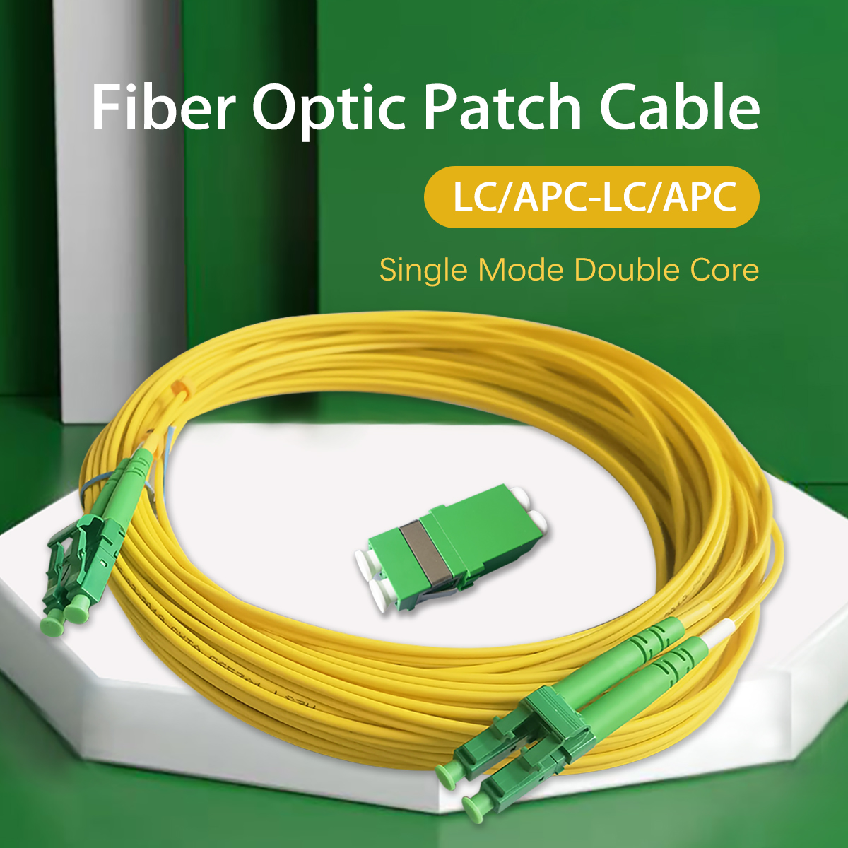 LC/APC-LC/APC Double Core Single Mode Cable Fibra Optica FTTH 2.0mm G657A1 LSZH 