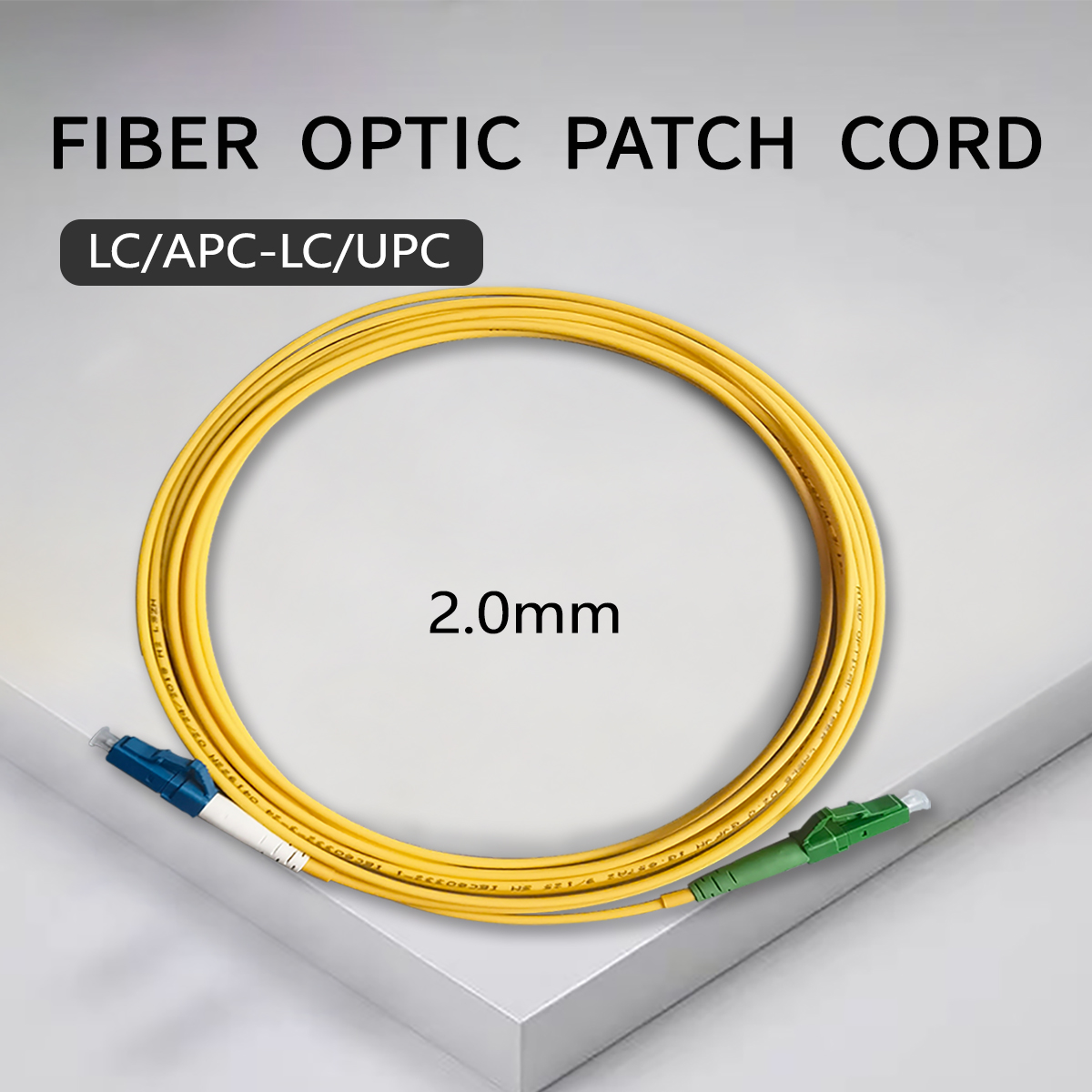 Cable Fibra Optica LC/APC-LC/UPC Single-Mode Indoor FTTH Diameter 2.0mm Extension Cable 