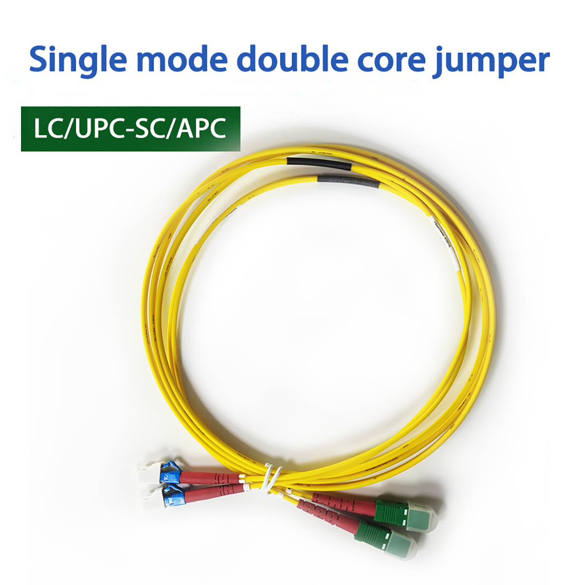 Fiber Optic Cable LC/UPC-SC/APC Indoor Diameter 3.0 mm Single-Mode Dual-Core Optical Fiber Jumper 