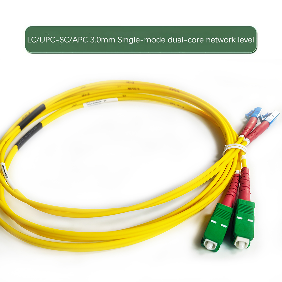 Fiber Optic Cable LC/UPC-SC/APC Indoor Diameter 3.0 mm Single-Mode Dual-Core Optical Fiber Jumper 