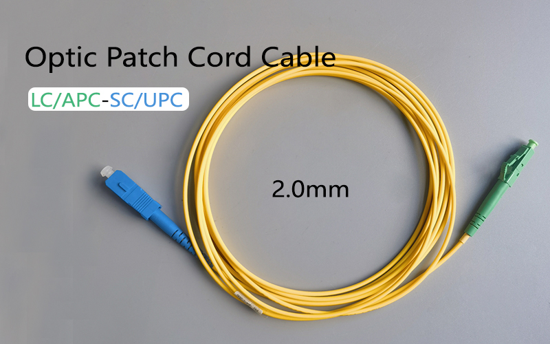 Fibra Optica LC/APC-SC/UPC 3M Diameter 2.0mm FTTH G657A1 LSZH Simplex Mode Optical Fiber Connector 
