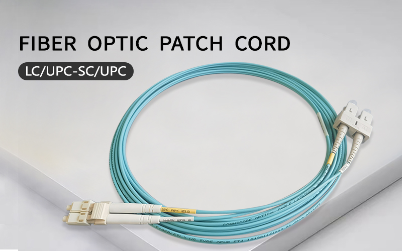 LC/UPC-SC/UPC OM3 LSZH Multi-Mode Double Core FTTH 3M 1.8mm Fiber Optic Extension Cable 
