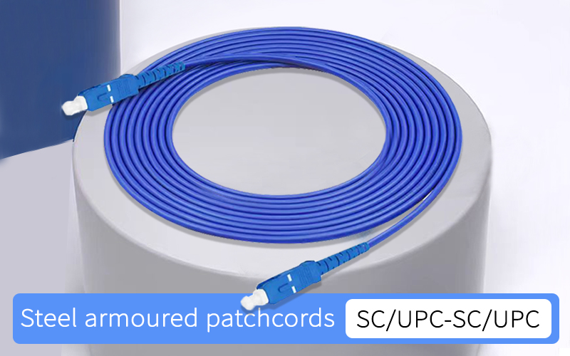 Steel Armoured Fibre Opitca SC/UPC-SC/UPC SM Armoured  Rat-Proof Extension cable