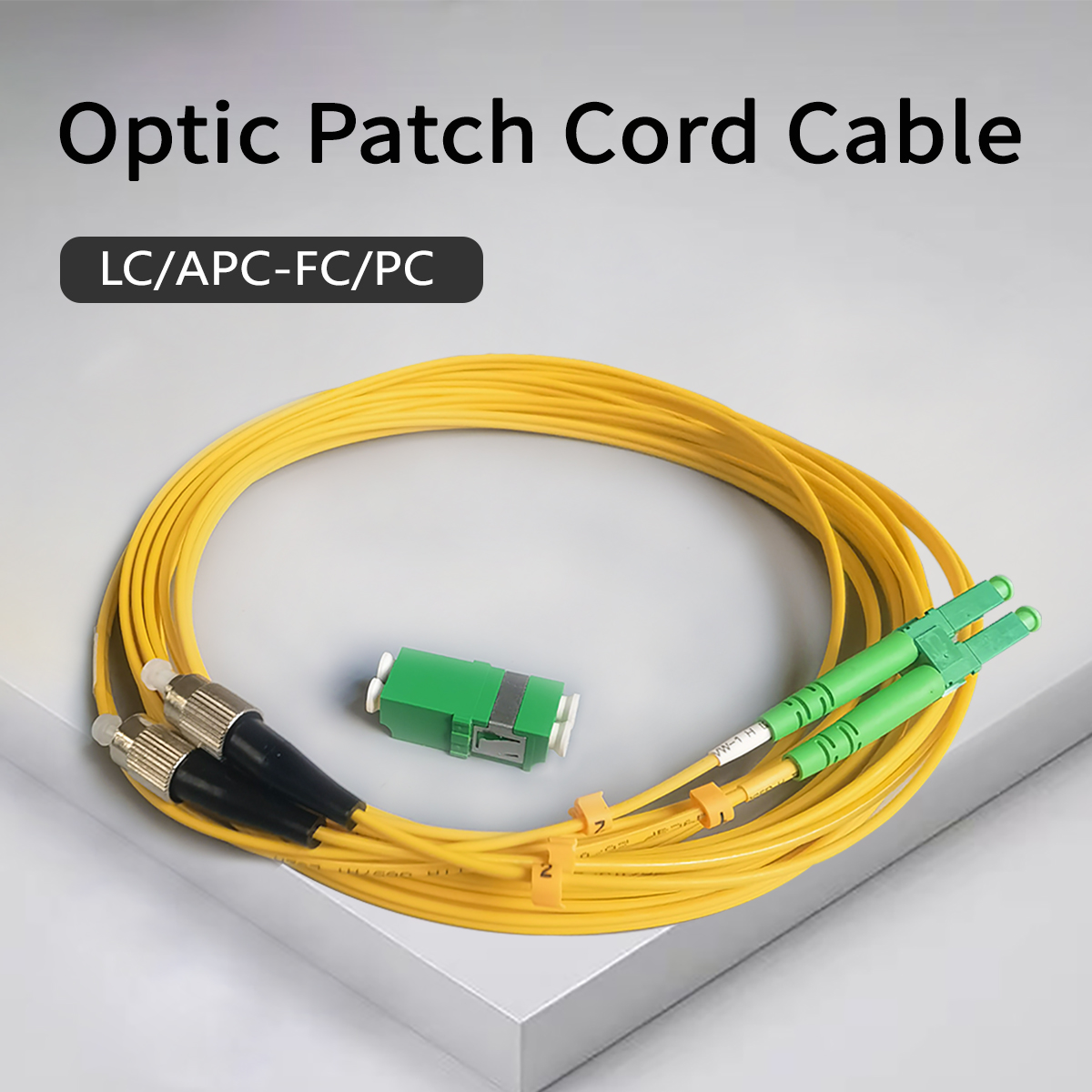 Fiber Patch Cord LC/APC-FC/PC  FTTH LSZH 2.0mm Extension Cable Single Mode Double Core