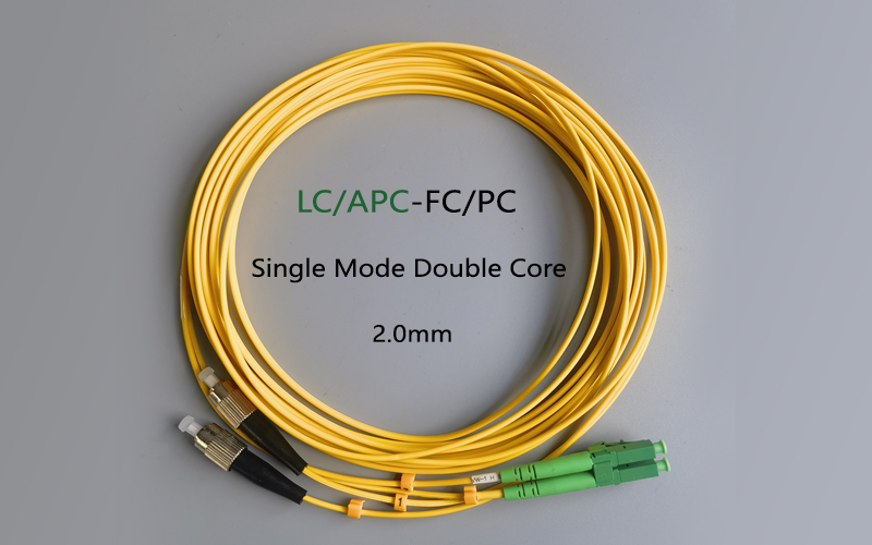 Fiber Patch Cord LC/APC-FC/PC  FTTH LSZH 2.0mm Extension Cable Single Mode Double Core