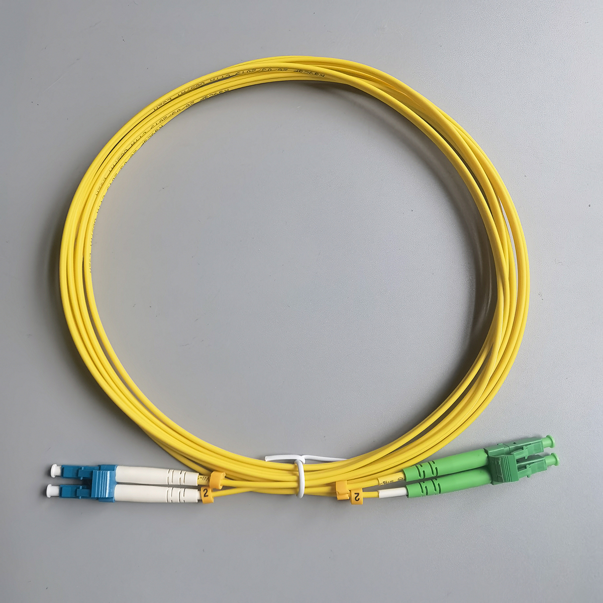 Fiber Optic Internet Cable FTTH LC/APC-LC/UPC Single Mode Double Core 2.0mm LSZH Extension Cord