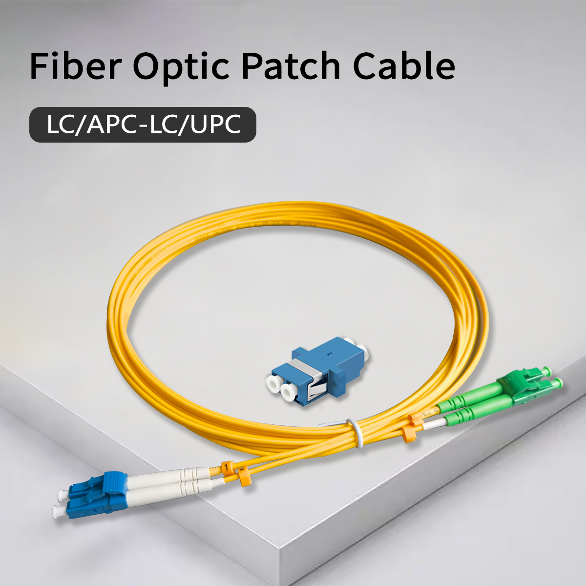 Fiber Optic Internet Cable FTTH LC/APC-LC/UPC Single Mode Double Core 2.0mm LSZH Extension Cord