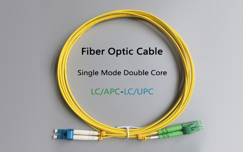 Fiber Optic Internet Cable FTTH LC/APC-LC/UPC Single Mode Double Core 2.0mm LSZH Extension Cord