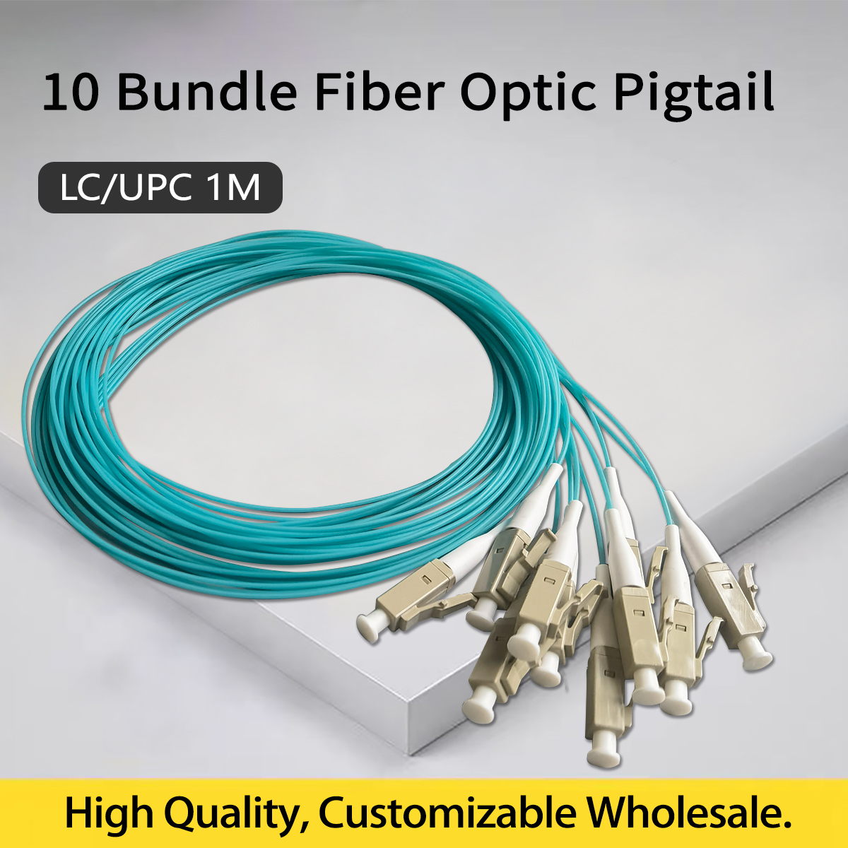 Fiber Optic Pigtail 10 szt LC/UPC Multi-Mode Indoor FTTH Optical Fiber Pigtail 1M Cable Pigtail