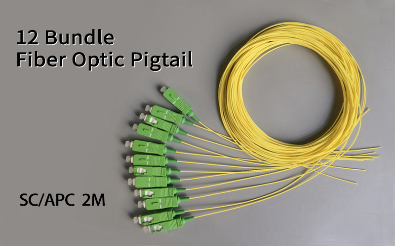 Fiber Optic Pigtail 12 szt SC/APC Single Mode Indoor FTTH Optical Fiber Pigtail 2M Cable Pigtail