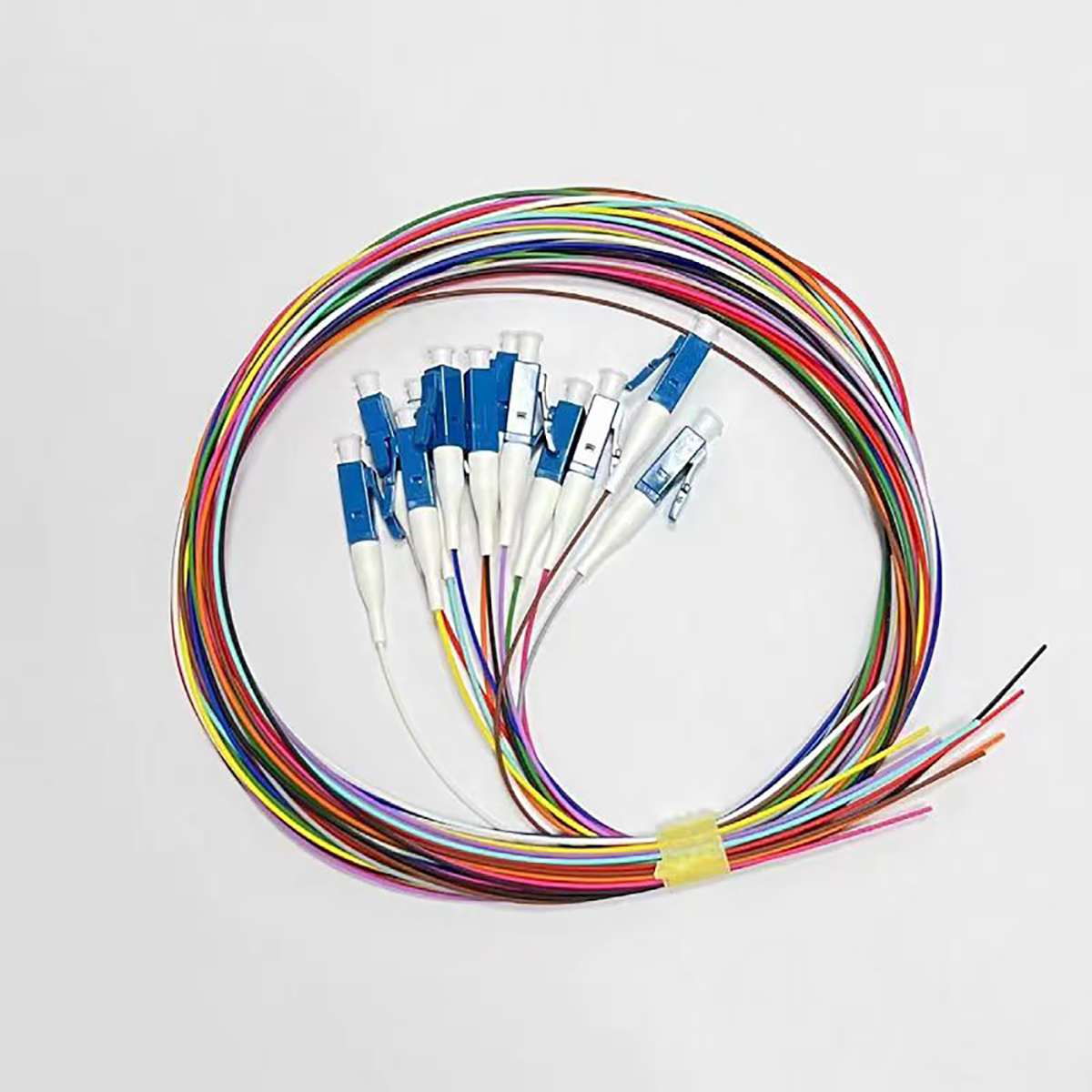 12 Colors LC/UPC Fiber Optical Colorful Pigtail 0.9mm Single Fiber Optic Pigtail Single Mode 1.5M  
