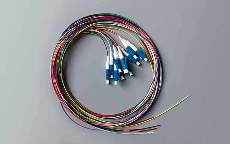 12 Colors LC/UPC Fiber Optical Colorful Pigtail 0.9mm Single Fiber Optic Pigtail Single Mode 1.5M  
