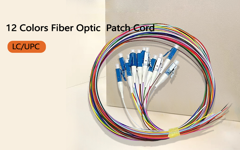 12 Colors LC/UPC Fiber Optical Colorful Pigtail 0.9mm Single Fiber Optic Pigtail Single Mode 1.5M  