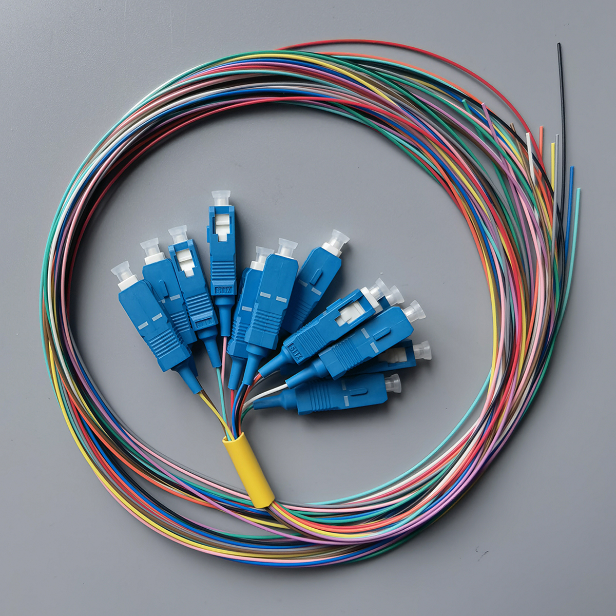 12 Colors Fiber Pigtail  Cable SC/UPC 0.9mm Fiber Optic Pigtail Single Mode Fiber Optical Pigtail 