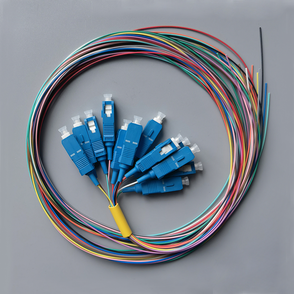 12 Colors Fiber Pigtail  Cable SC/UPC 0.9mm Fiber Optic Pigtail Single Mode Fiber Optical Pigtail 