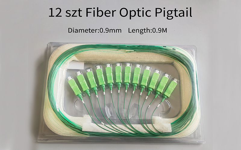 12 szt Fiber Optic Pigtail SC/APC Single Mode Indoor FTTH Optical Fiber Pigtail 0.9M Fiber Pigtail 