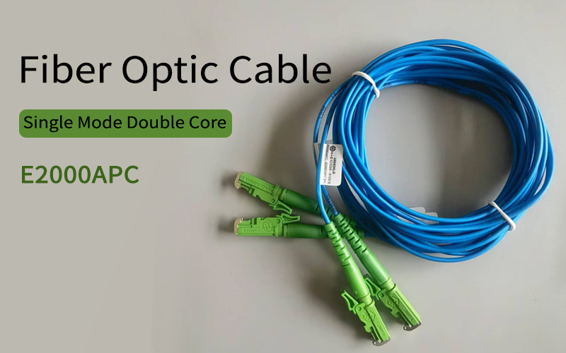 Cable Fibre Optique E2000/APC Double Core FTTH  Extension Cable Duplex  Convert Patch Cord 