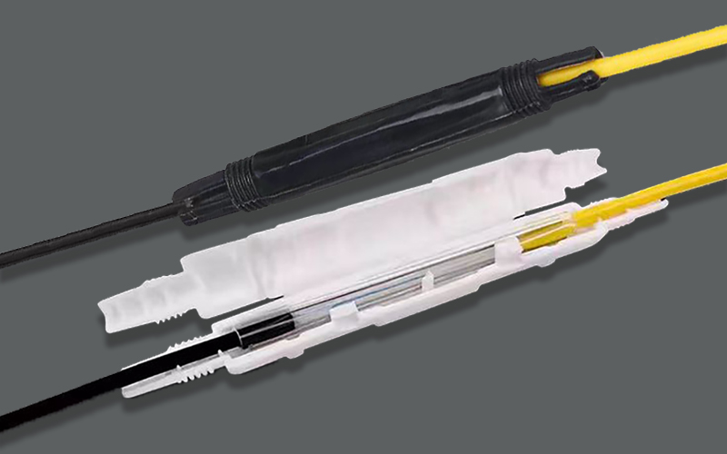 Fiber Optic Fusion Protection Round Box Black/White  for Drop Cable Optic Fiber Fused Rounde