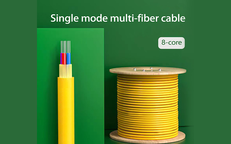 Optical Fiber Cable Indoor FTTH Single Mode 4/6/8 Core 9/125um G652D PVC Fiber Optic Cable