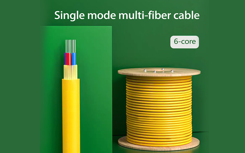 Optical Fiber Cable Indoor FTTH Single Mode 4/6/8 Core 9/125um G652D PVC Fiber Optic Cable