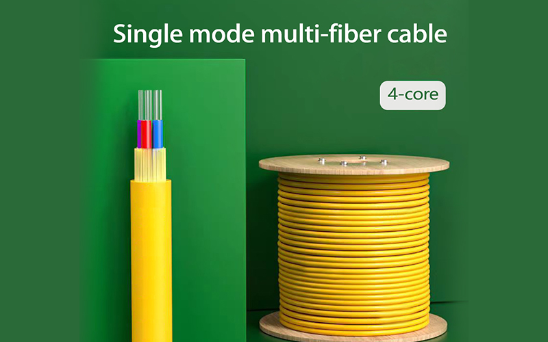 Optical Fiber Cable Indoor FTTH Single Mode 4/6/8 Core 9/125um G652D PVC Fiber Optic Cable