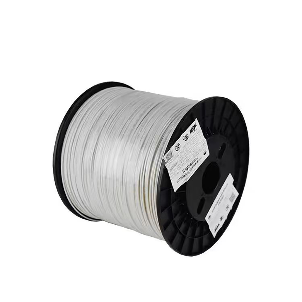 Indoor  Fibra Drop Optic Drop Cable 1000M FTTH  With Steel Wires One Core Two Fiber Lines