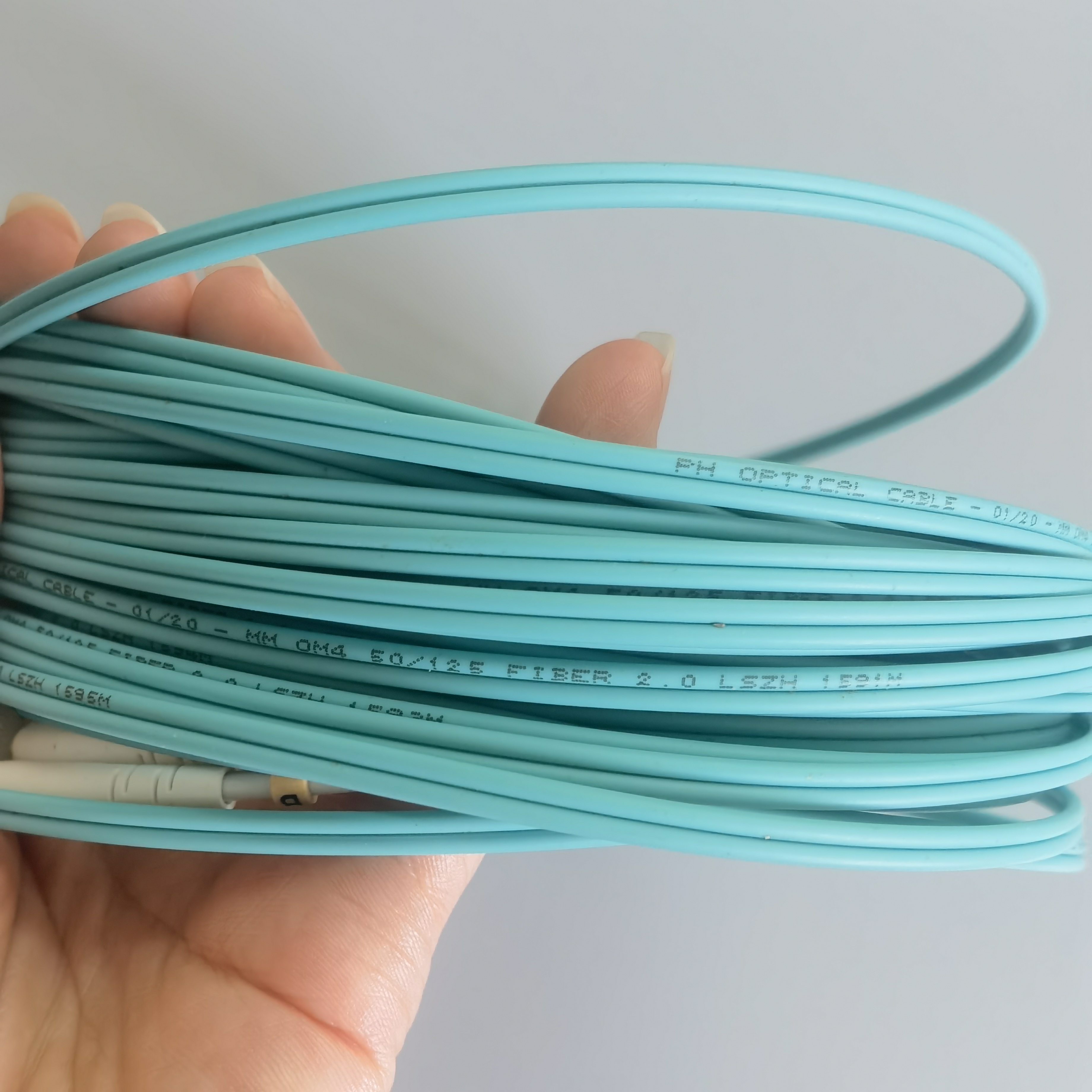 Fiber Optic Cable 15M OM4 Multimode LC UPC-LC UPC LSZH  Indoor Fiber Optic Patch Cord