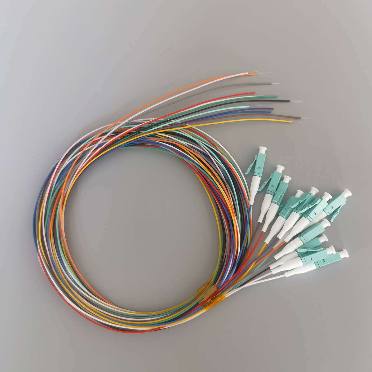  Fiber Optic Cable 2M LC UPC FTTH Pigtail 12Colors OM3 0.9mm Indoor Multimode Easy Install 