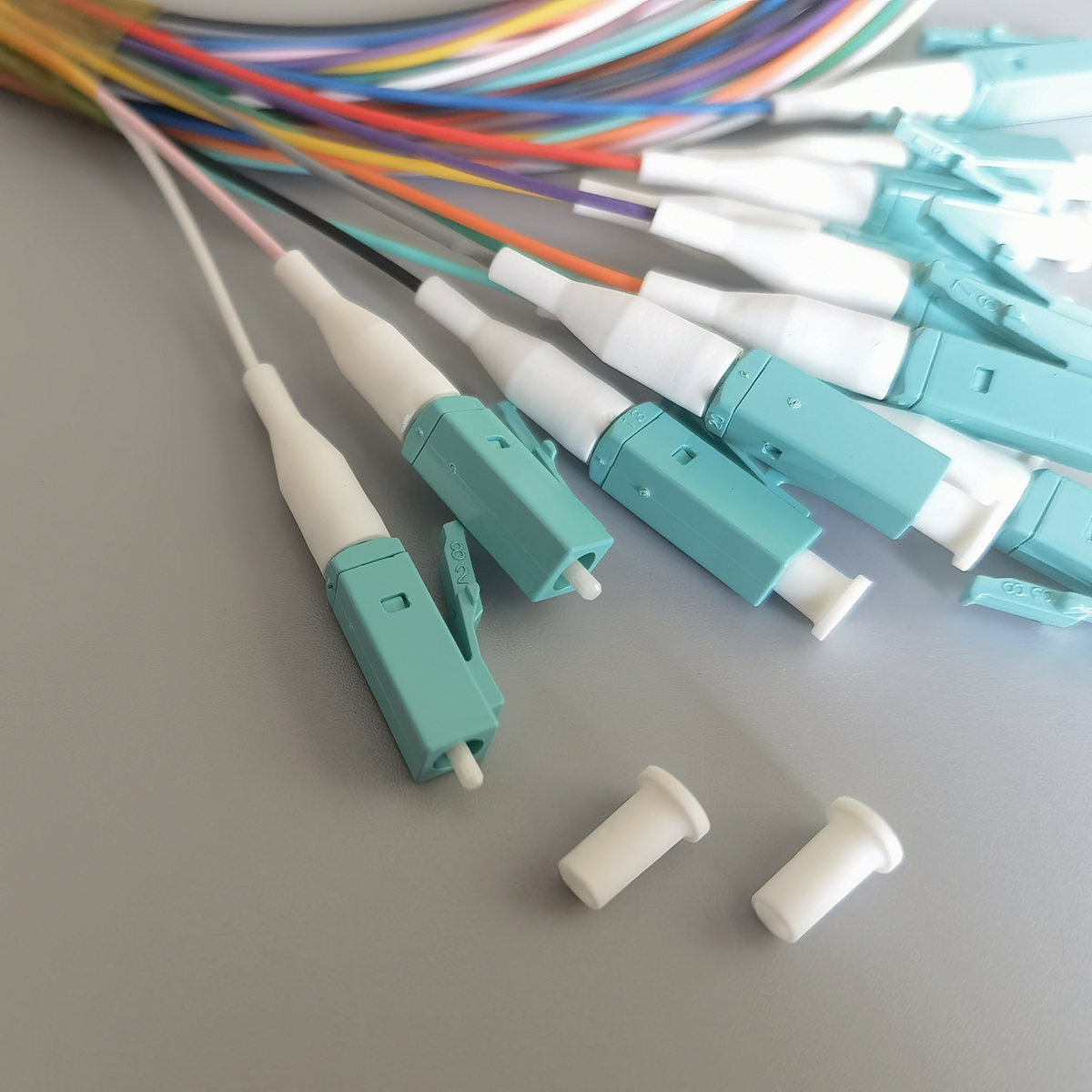  Fiber Optic Cable 2M LC UPC FTTH Pigtail 12Colors OM3 0.9mm Indoor Multimode Easy Install 