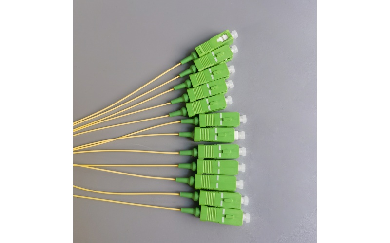 Fiber Optic Pigtail Cable 2M 12Pcs 0.9mm SC/APC Simplex Single Mode Indoor FTTH Pigtail