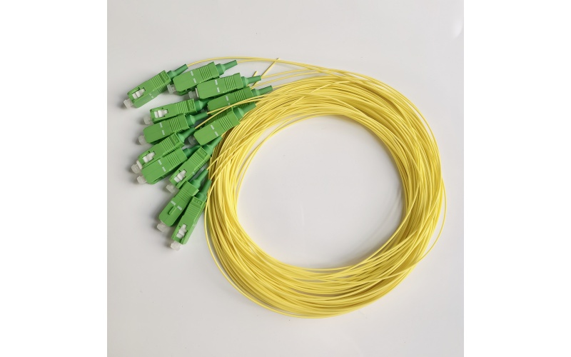 Fiber Optic Pigtail Cable 2M 12Pcs 0.9mm SC/APC Simplex Single Mode Indoor FTTH Pigtail