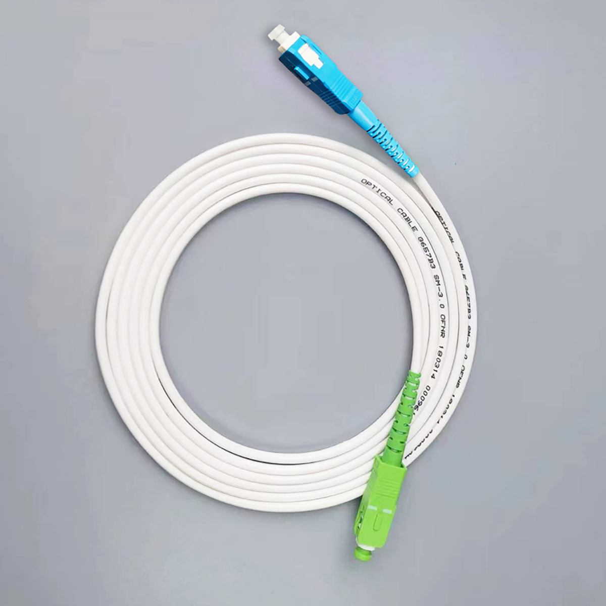 Fiber Optic Cable SC/APC-SC/UPC 2M G657B3 3.00mm Single Mode Simplex Indoor FTTH Cable Ready Stock
