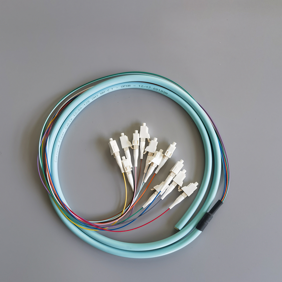  Fiber Optic Pigtail LC/UPC 1.5M OM3 0.9mm 12Colors Multimode Indoor FTTH High Quality Patch Cord