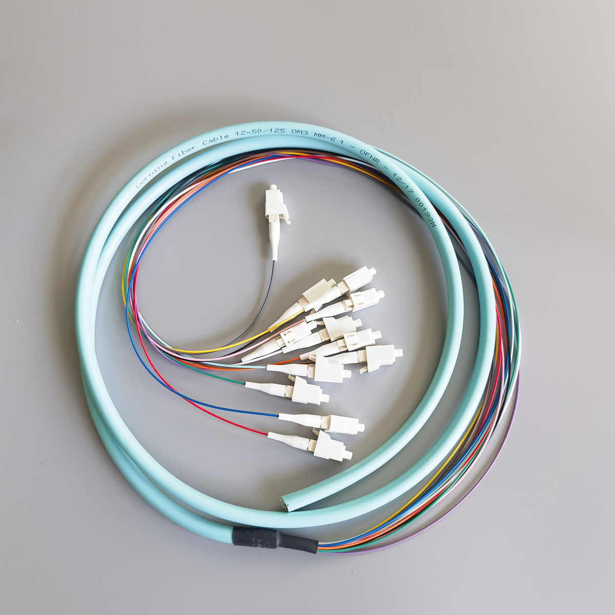  Fiber Optic Pigtail LC/UPC 1.5M OM3 0.9mm 12Colors Multimode Indoor FTTH High Quality Patch Cord