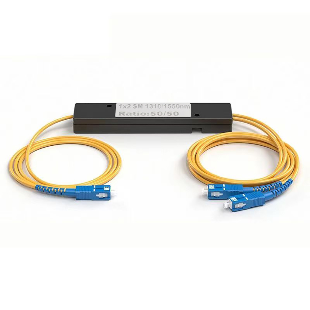 1x2-1310/1550nm Fiber Splitter 3.0mm L1.0M SC/UPC PLC Single mode Fiber Optic Splitter Support